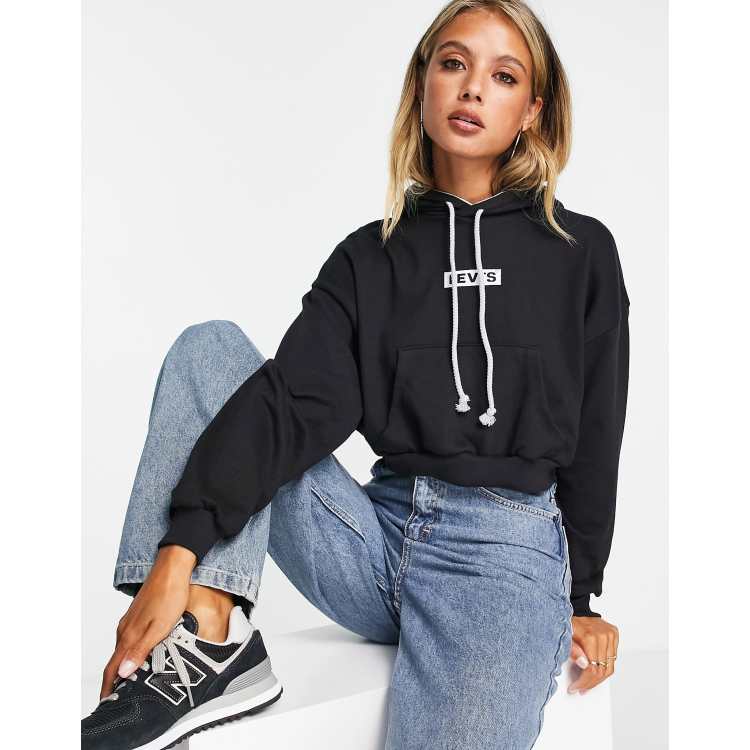 Levi's raw cut cb crop clearance hoodie