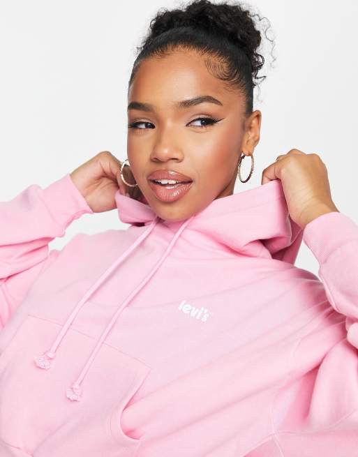 Levi s cropped hoodie in pink