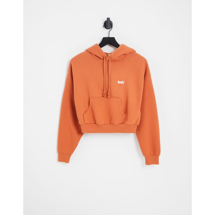 Levi s cropped hoodie in rust