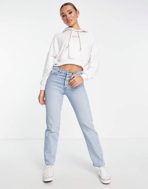 Levis raw cut outlet cb crop hoodie