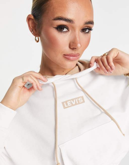 Levi's raw cut outlet cb crop hoodie