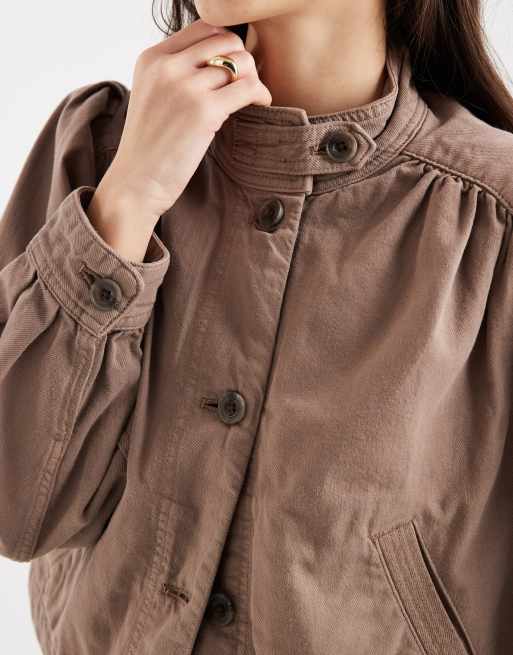 Levi's Cropped-Jacke mit Stehkragen in Beige, 3 von 4