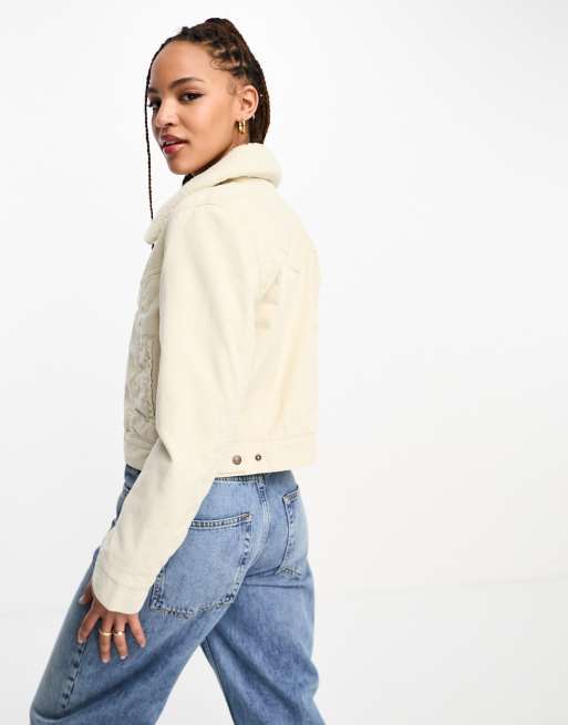 Levi's cream sherpa store trucker jacket