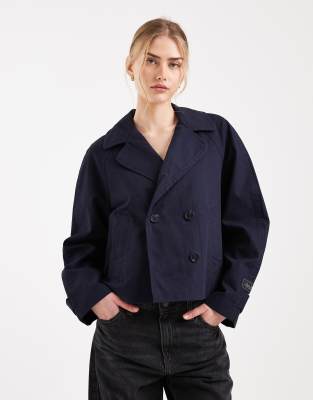Levi's - Cropped-Trenchcoat in Marineblau