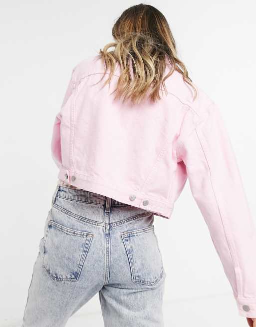 Pink levi hotsell jean jacket