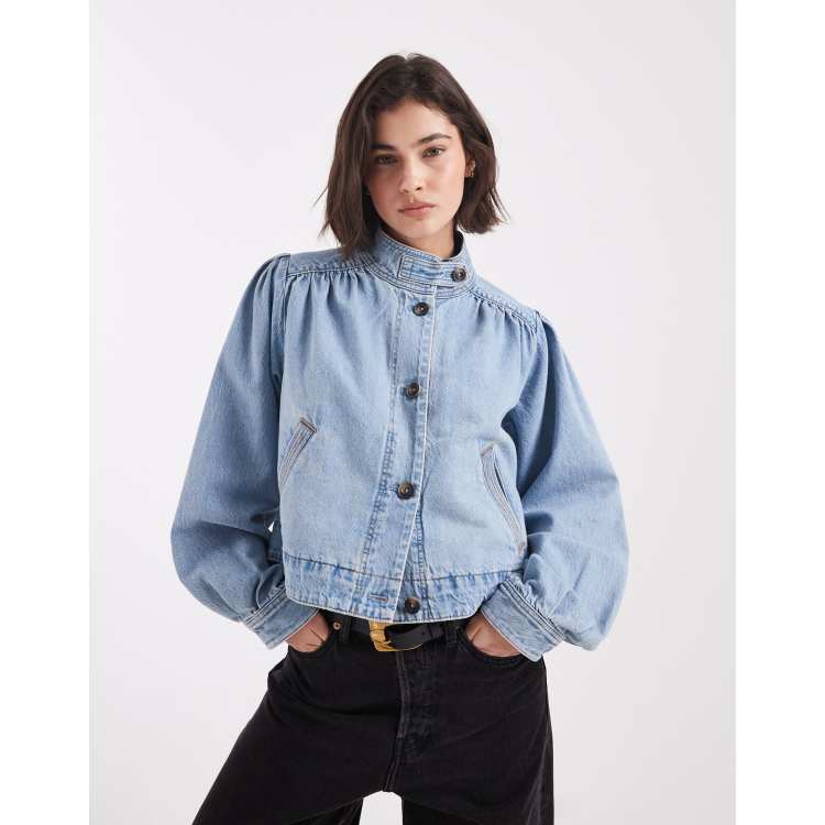 Levi's cropped vintage denim jacket in light blue | ASOS