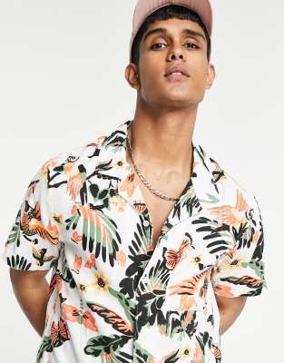 Levi s Cubano Shirt Parrot Paradise Print Shirt In Marshmallow White In Ivory ModeSens