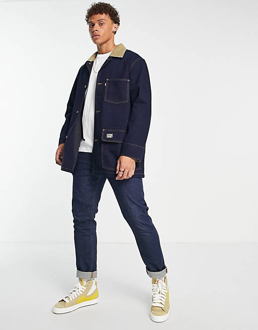 Asos Uomo Abbigliamento Cappotti e giubbotti Giacche Giacche di jeans Giacca di jeans con colletto in velluto a coste Cypress Chore 