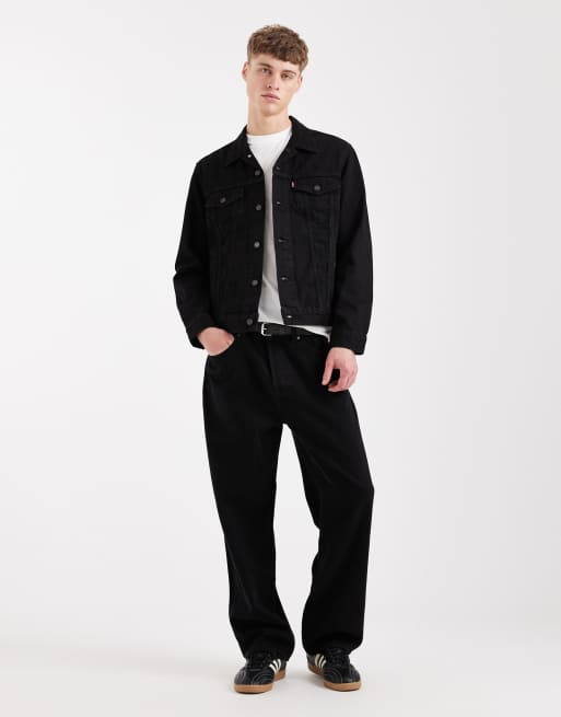 Levi's – Czarna jeansowa kurtka typu trucker, 2 z 5