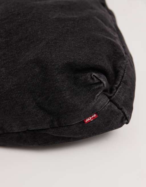 Levi's – Czarna jeansowa torba typu shopper o bardzo luźnym kroju, 3 z 4