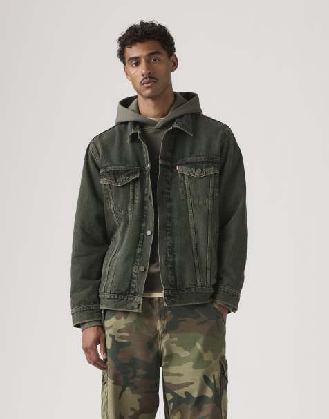 Levi's – Czarna luźna kurtka jeansowa typu trucker z efektem sprania w stylu vintage - view 1