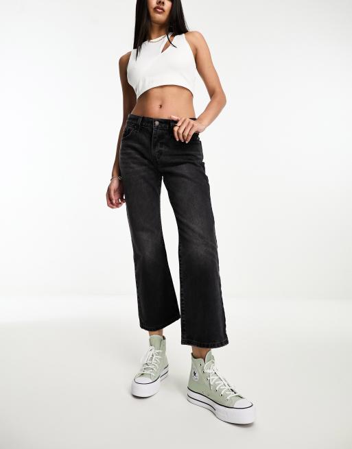 Levi's – Czarne jeansy bootcut do kostek