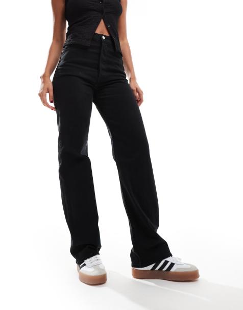 Levi's – Czarne pełnej długości jeansy Ribcage o prostym kroju - view 1