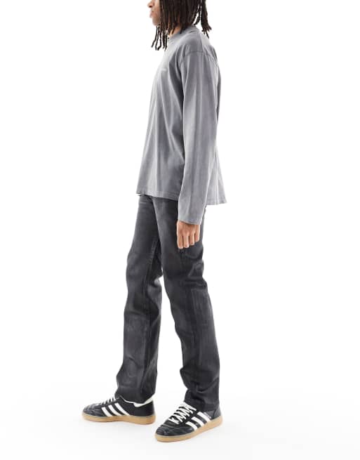 Levi's – Czarne powlekane jeansy o prostym kroju 501 Original, 2 z 5
