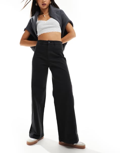 Levi's high waist vintage straight fit chinos in  black