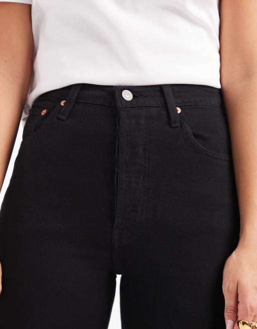 Levi's – Czarne proste jeansy Ribcage do kostek , 4 z 5