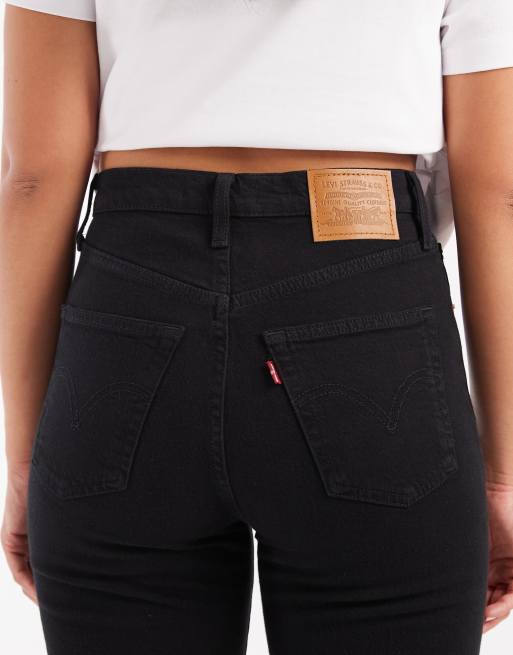 Levi's – Czarne proste jeansy Ribcage do kostek , 5 z 5