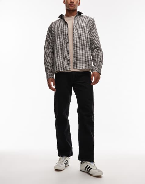 Levi's – Czarne sprane jeansy 555 o luźnym prostym kroju '96 - view 1