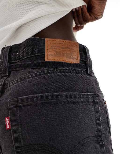 Levi's – Czarne sprane luźne jeansy o prostym kroju XL , 7 z 7