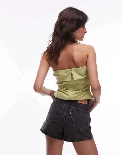 Levi's high waisted mom shorts in black