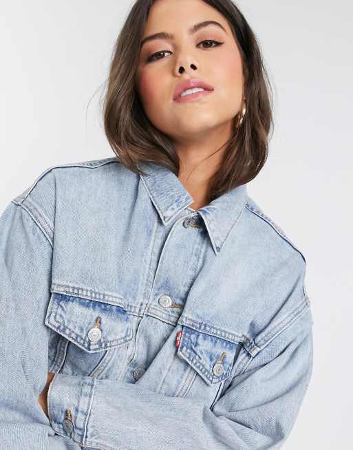 Levi's dad trucker jacket in blue | ASOS