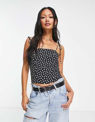 Printed Smocked Cami Top