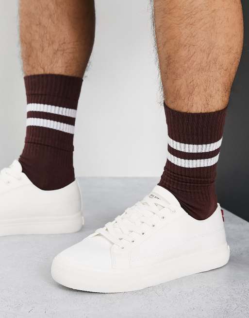 Levi's Deacon sneakers with red tab logo in white