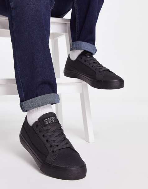 Levi's - Deacon - Sorte sneakers med rødt mærkelogo - view 1