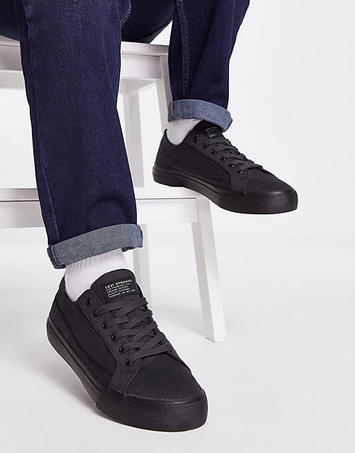 Levi's deacon trainer with red tab logo in black | ASOS