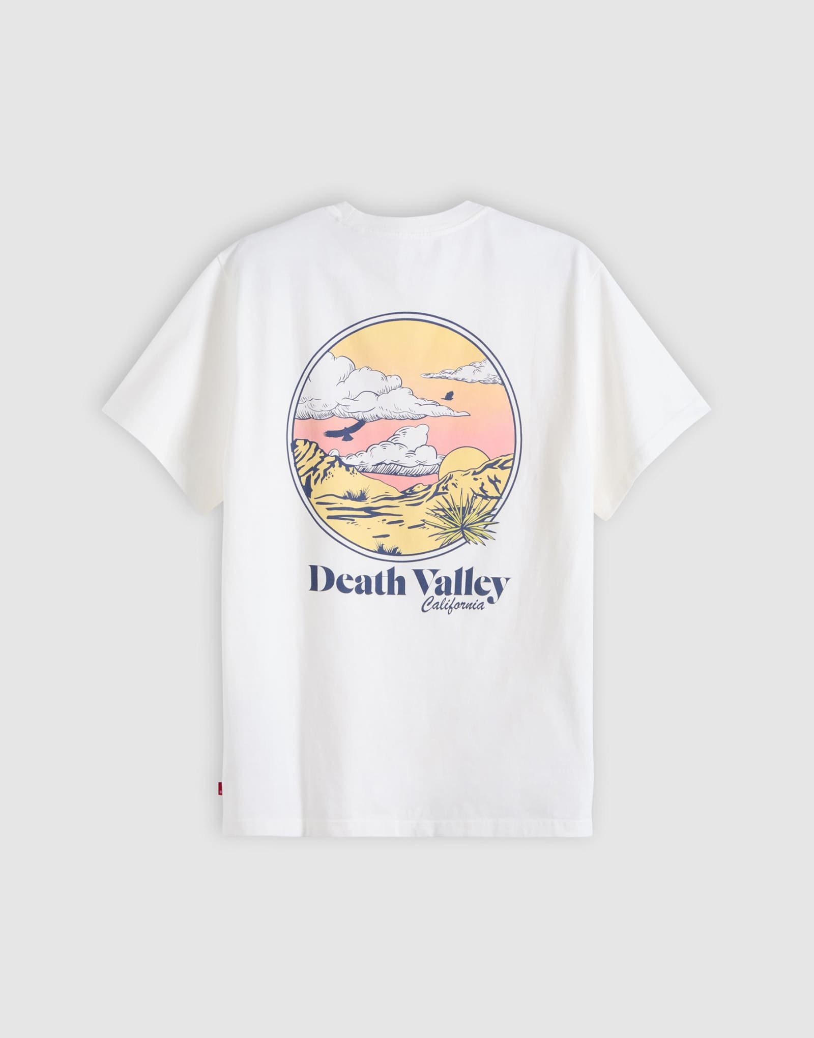 Футболка свободного кроя с логотипом Levi's death valley на спине белого цвета