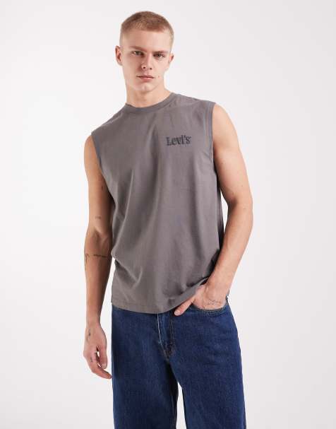 Levi's - Débardeur avec logo sur la poitrine - Gris anthracite - view 1