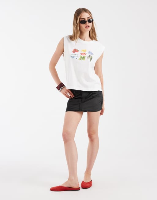 Levi's - Débardeur coupe carrée avec imprimé fruits - Blanc, 2 de 4