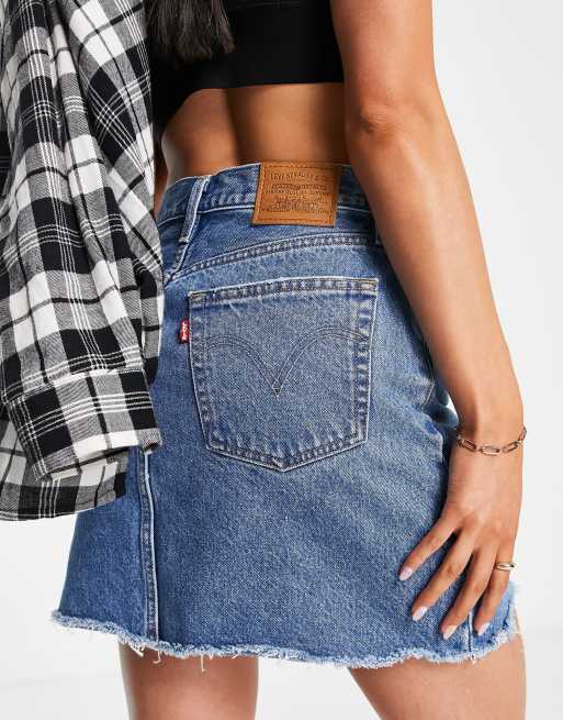 Levi's deconstructed skirt american cheap wild