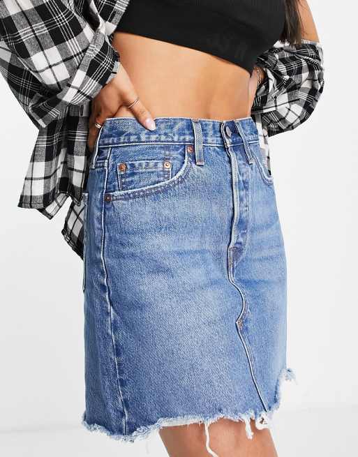 Levi's premium shop deconstructed skirt