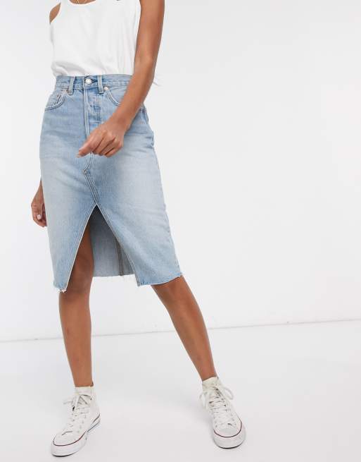 Levi's deconstructed 2025 skirt long