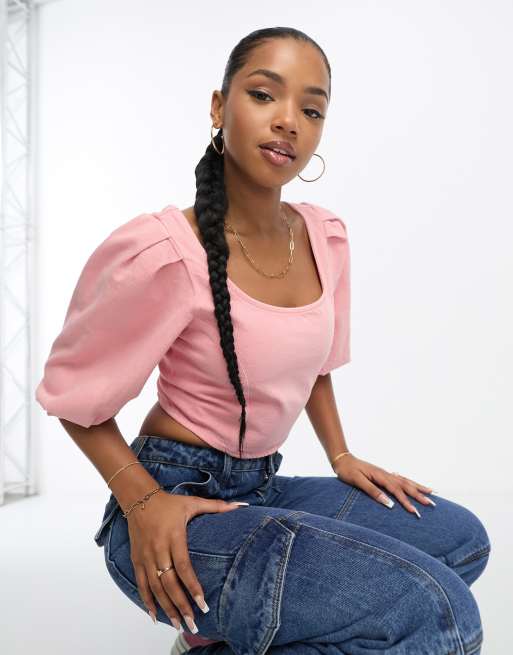 Levi's denim blouse in pink