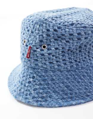 LEVI'S DENIM BUCKET HAT WITH LOGO 