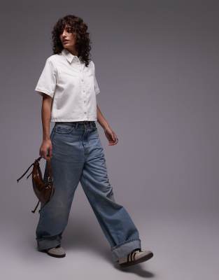 Levi's Denim Camp Shirt In White