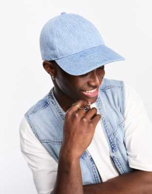 Levi s denim cap in blue wash with logo ASOS