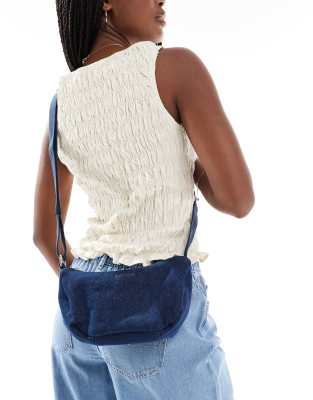 Levi's Denim Crossbody Bag With Logo In Blue