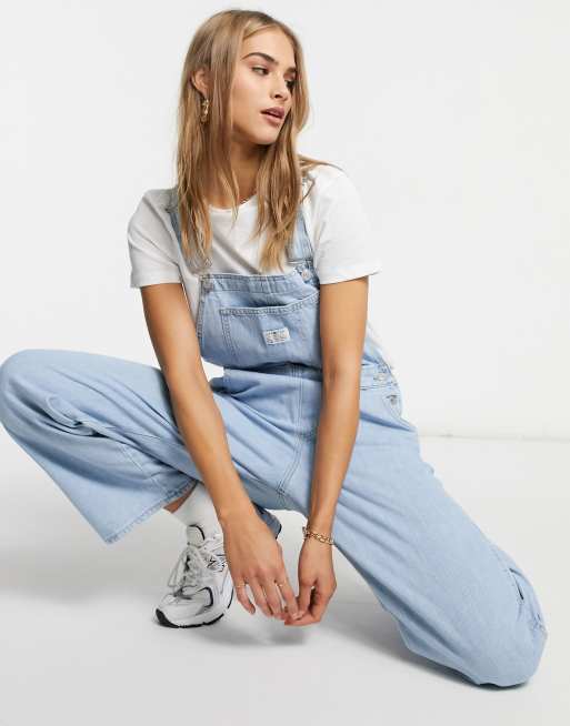 Levi s denim dungarees in light wash