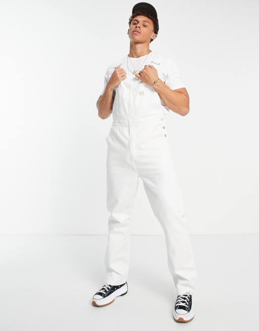 White cheap dungarees mens