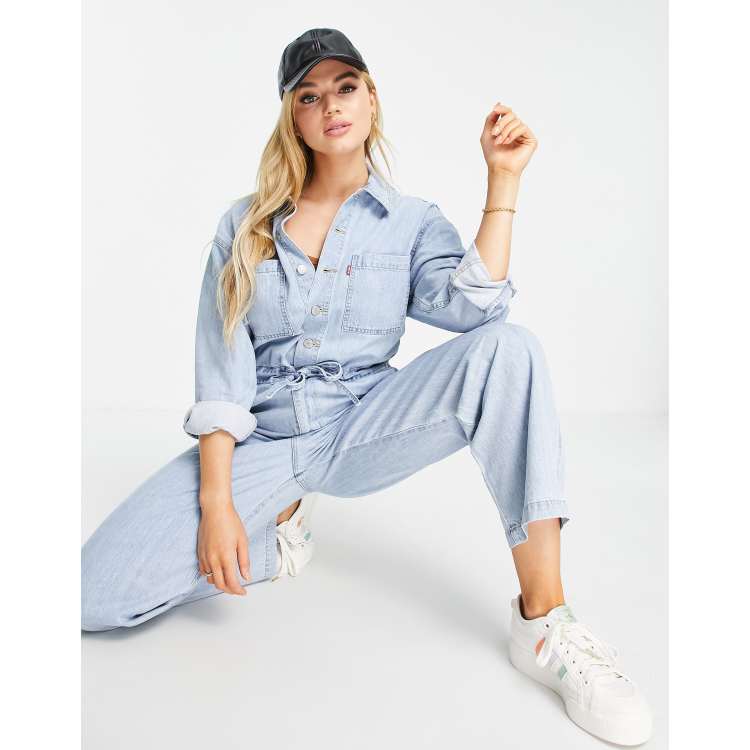 Levi's denim jumpsuit in light wash | ASOS