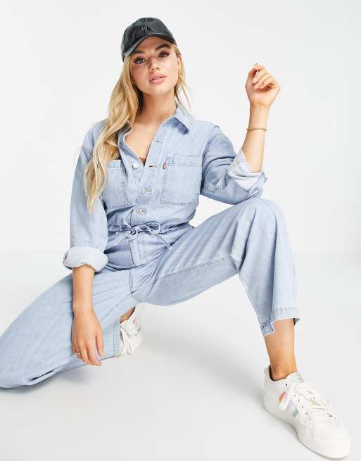 Levi's denim jumpsuit in light wash | ASOS