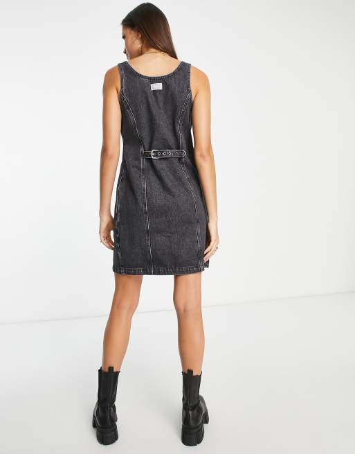 Levi black shop denim dress