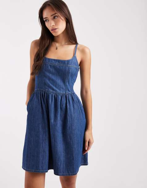 Levi's - Denim mini-jurk in indigoblauw - view 1
