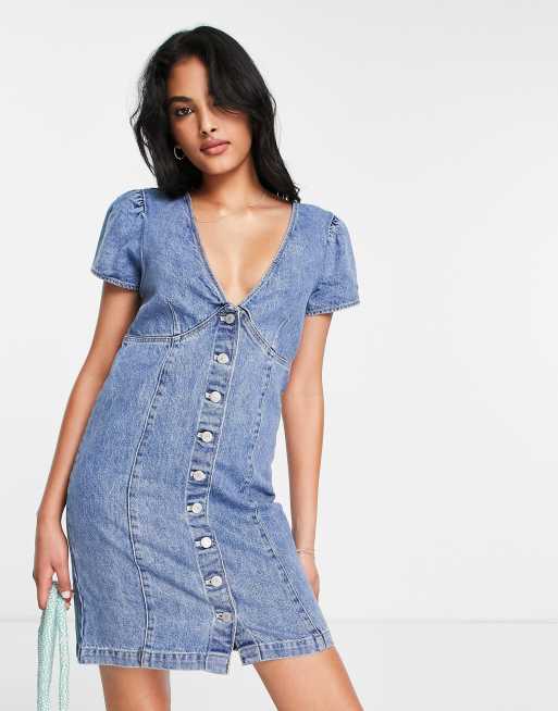 Levi's - Denim-minikjole i mellemvask