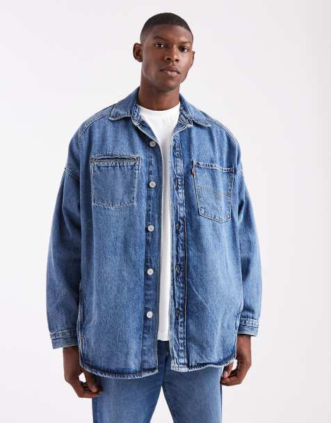 Levi's - Denim shacket met twist in mid-wash - view 1