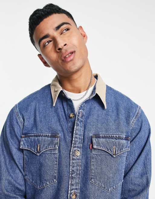 Levi blue jean clearance shirts