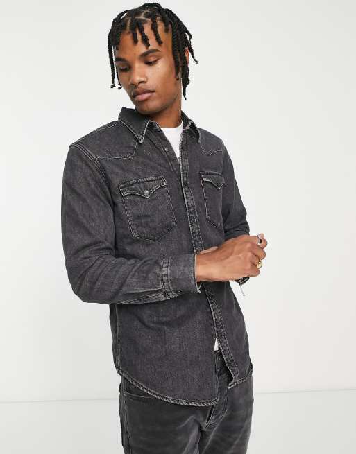 Levis black denim store shirt mens